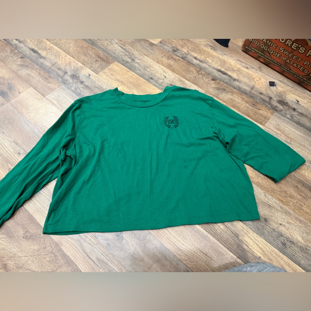 Victoria's Secret Green Long Sleeve Tee